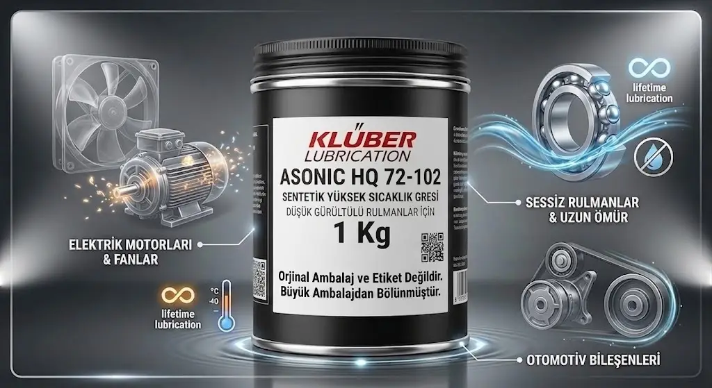 Klüber Asonic HQ 72-102 -1 Kg Sessiz Rulman Yüksek Sıcaklık Gresi