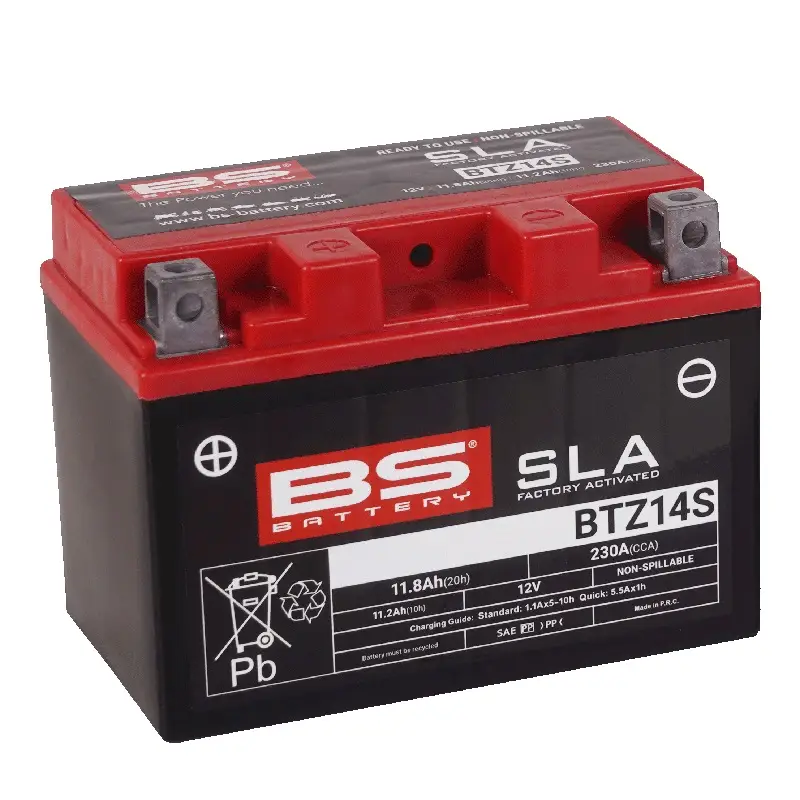 Bs Battery Btz14S-Sla(Ytz14s) 12V 11.2A CCA 230 L:150 W:88 H:110